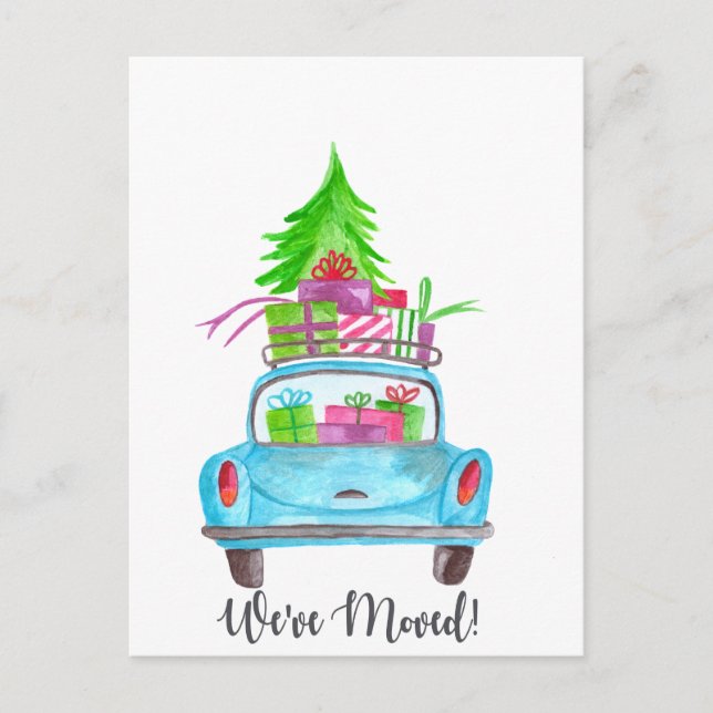 Wir haben das klassische Weihnachtsauto bewegt Postkarte (Vorderseite)
