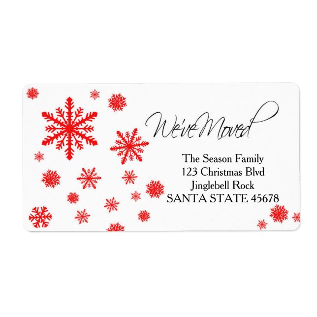 Wir haben das Label "Snowflake Holiday Address" ve (Vorne)
