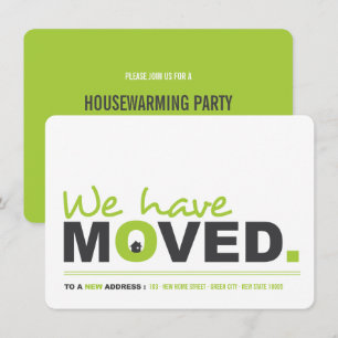 Wir haben das Moving Announcement Housewarming Par Einladung