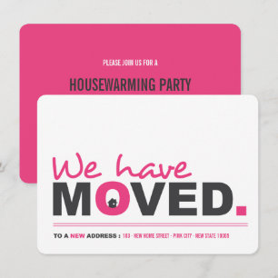 Wir haben das Moving Announcement Housewarming Par Einladung
