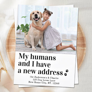 Wir haben das neue Foto für den Adresshund verscho Ankündigungspostkarte