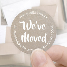 Wir haben das Rustikal Kraft Look Rücksendesiegel  Runder Aufkleber