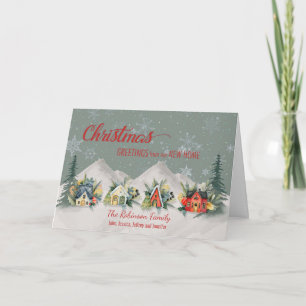 Wir haben das Weihnachtsdorf verschoben Karte
