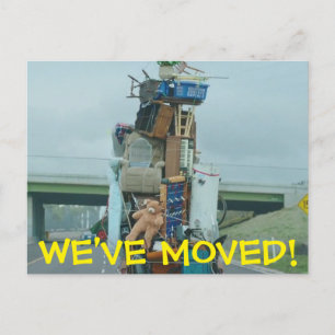 Wir haben den Adresswechsel auf der Postkarte vers