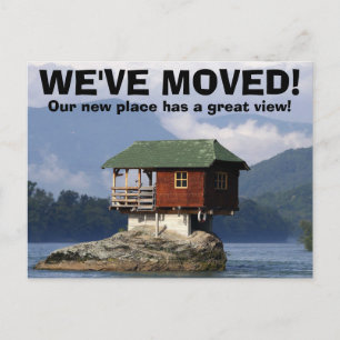Wir haben den Adresswechsel auf der Postkarte vers
