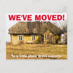 Wir haben den Adresswechsel auf der Postkarte vers