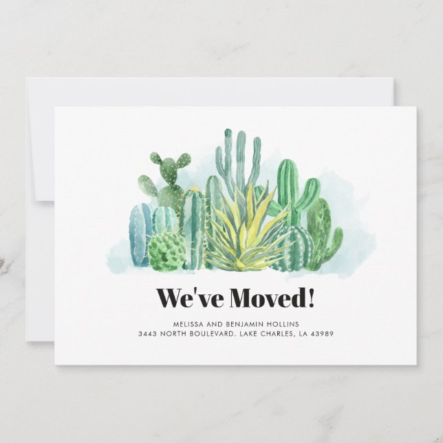 Wir haben den Adresswechsel verschoben Ankündigung (Vorderseite)