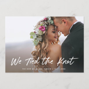 Wir haben den Knoten geschlungen Foto-Elopement- Einladung