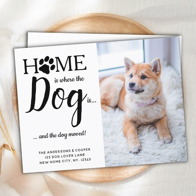 Wir haben den neuen Adress Pet Foto-Hund verschobe Postkarte (Von Creator hochgeladen)
