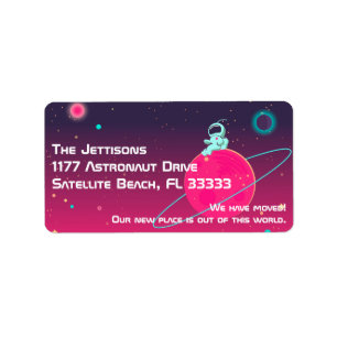 Wir haben den Niedlichen Astronauten in der Weltra Adressaufkleber