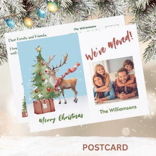 Wir haben den Weihnachtsbaum des Fotos verschoben Ankündigungspostkarte
