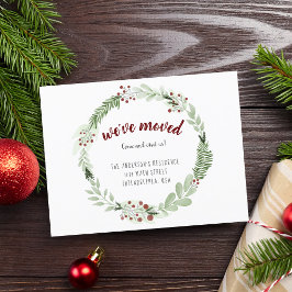 Wir haben den Weihnachtsfeiertag verschoben Ankündigungspostkarte