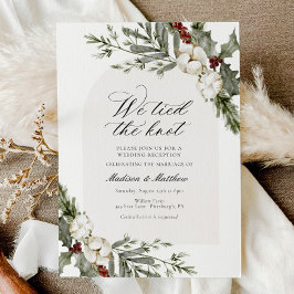 Wir haben den Winter-Hochzeitstag-Empfang des Knot Einladung