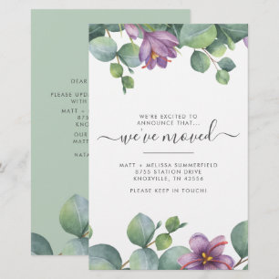 Wir haben die Adresse Eukalyptus Lila Green Moving Briefpapier