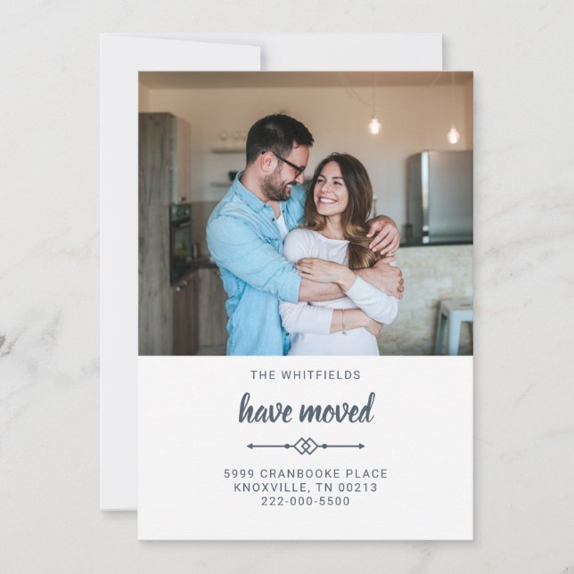 Wir haben die Ankündigung "Adresswechsel" verschob (Vorderseite)