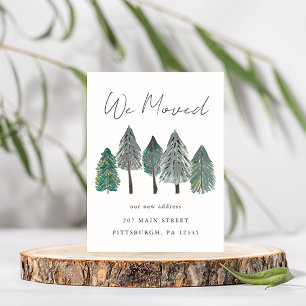 Wir haben die Ankündigung "Adresswechsel" verschob Postkarte