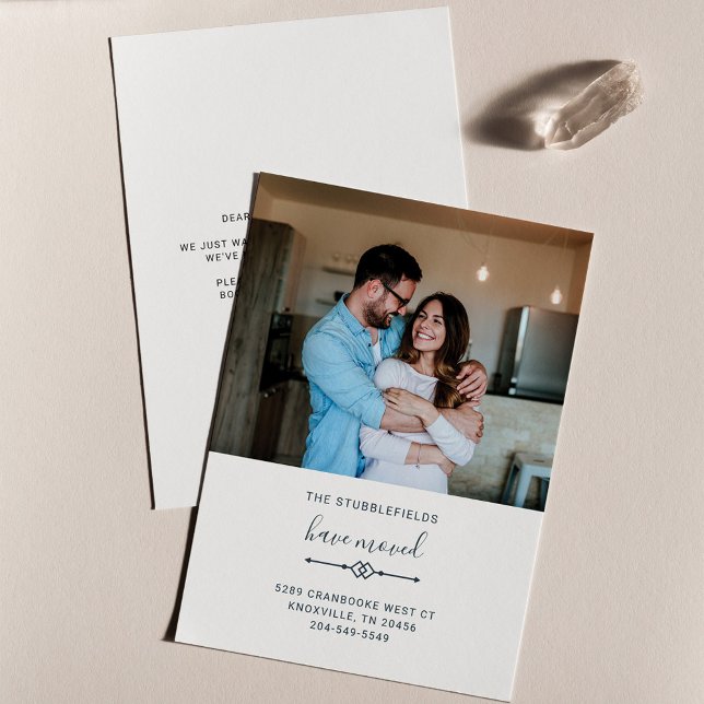 Wir haben die Ankündigung über das Umziehen von Fo (Modern Family Photo Moving Announcement)