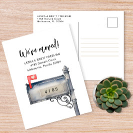 Wir haben die Ankündigung "Umzug der Mailbox" Postkarte