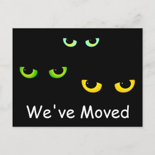 Wir haben die Augen von drei Katzen verschoben Ankündigungspostkarte