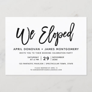 Wir haben die Brush Typografy Hochzeit Einladung