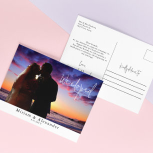 Wir haben die Hochzeitsankündigung Postkarte herau