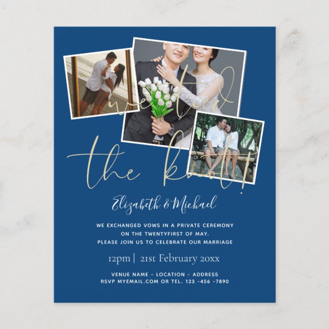 Wir haben die KNOT-Hochzeitsankündigung einberufen (Vorderseite)