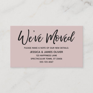Wir haben die moderne Handwriting-Dusty-Rose-Karte Visitenkarte