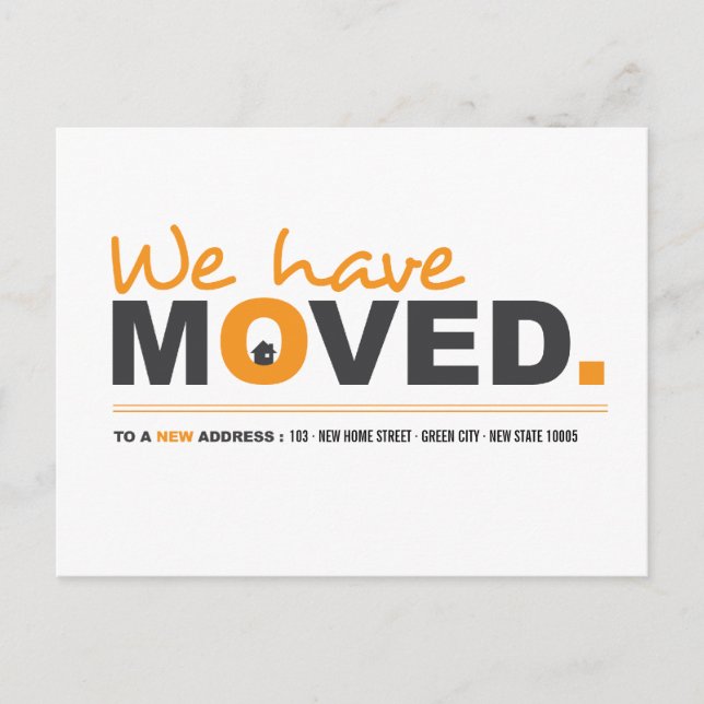 Wir haben die Orange Motion Ankündigung Postkarte  (Vorderseite)