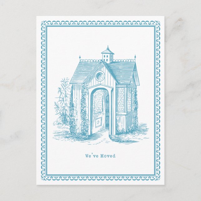 Wir haben die Vintage Postkarte Blue übertragen (Vorderseite)