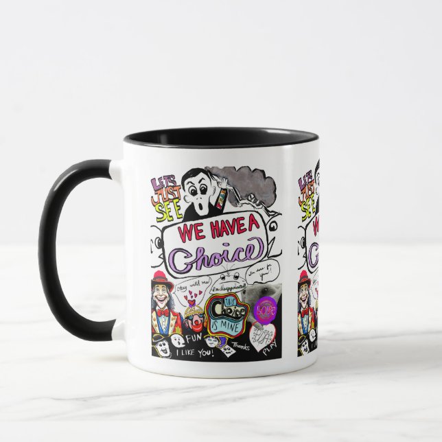 Wir haben die Wahl - die Emotionen-Collage stärken Tasse (Links)