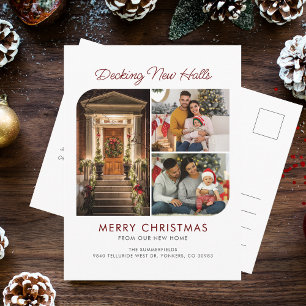 Wir haben die Weihnachtsfamilie 3 Fotos verschoben Ankündigungspostkarte
