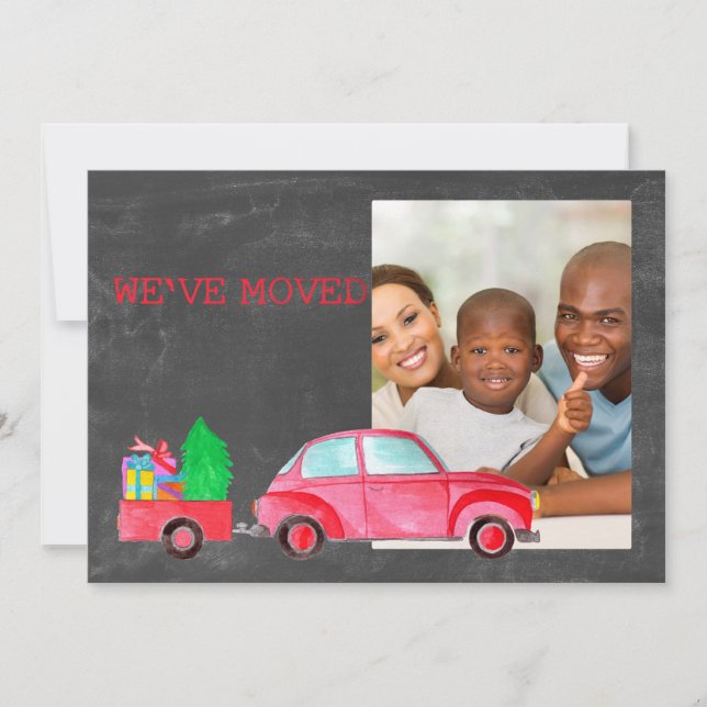 Wir haben die Weihnachtskartentafel in Aquarell ve Einladung (Vorderseite)