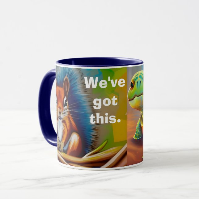 Wir haben dieses Eichhörnchen, Schildkröte, Spinne Tasse (Vorderseite Links)