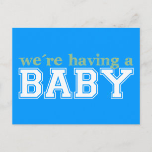 Wir haben ein Baby! Ankündigungspostkarte
