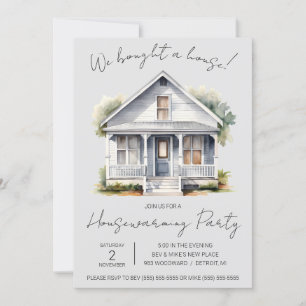 Wir haben ein Haus gekauft! Hübsche Aquarell-House Einladung