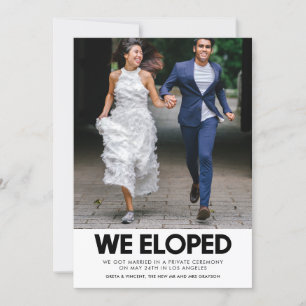 Wir haben ein modernes Hochzeitskündungs-Foto entw Einladung