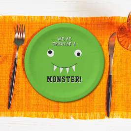 "Wir haben ein Monster geschaffen" Halloween-Kinde Pappteller