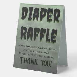 Wir haben ein Monster-Windeln-Raffle erstellt Tischaufsteller