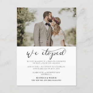Wir haben eine Hochzeitsankündigung für Elegante K Postkarte