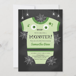Wir haben eine Monster-Babydusche erstellt Einladung