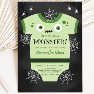 Wir haben eine Monster-Babydusche erstellt Einladung