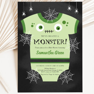 Wir haben eine Monster-Babydusche erstellt Einladung