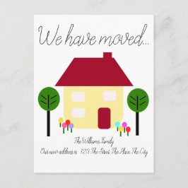 Wir haben eine neue Adresse Postkarte