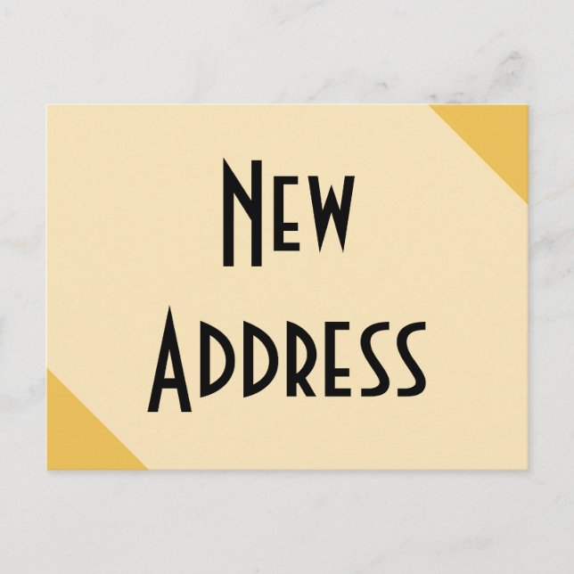 Wir haben eine neue Adresse verschoben Ankündigungspostkarte (Vorderseite)