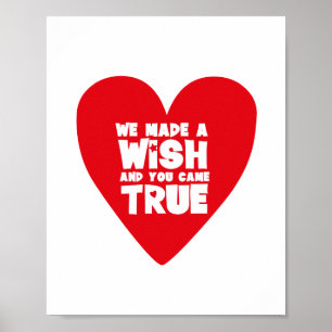 WIR HABEN EINEN WUNSCH GEMACHT Love Heart Poster