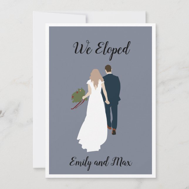 "Wir haben" einfache Hochzeitskarten Einladung (Vorderseite)