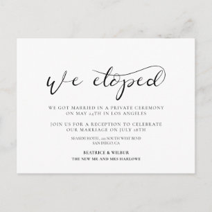 Wir haben Elegant calligraphY Ankündigung Postkarte