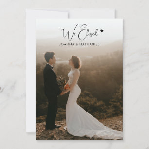 Wir haben Empfang nur Hochzeit Foto Einfache Chic Einladung