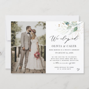 Wir haben Eukalyptus-Hochzeitsankündigung Einladung