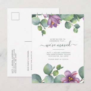 Wir haben Eukalyptus Lila Foliage bewegt Postkarte